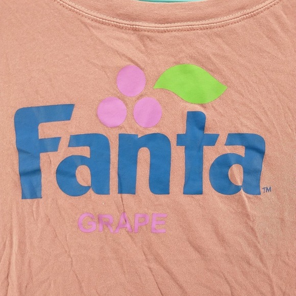 Wildfox Coca Cola Women's Grape Fanta Crop Top Brownish Red Large Crew Neck - Picture 4 of 13